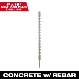 1 In. X 18 In. 4-Cutter SDS-PLUS Carbide Drill Bit