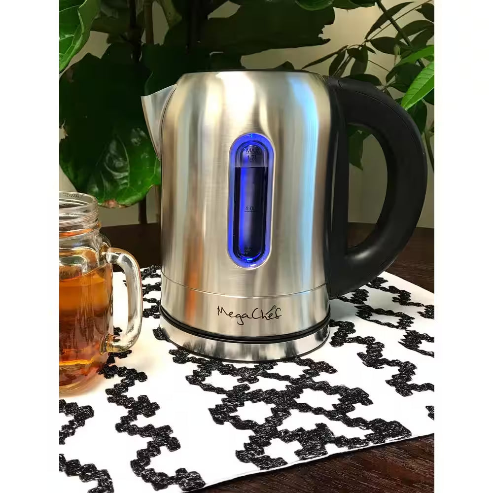 1.7 L Stainless Steel Electric Tea Kettle with 5 Preset Temperatures