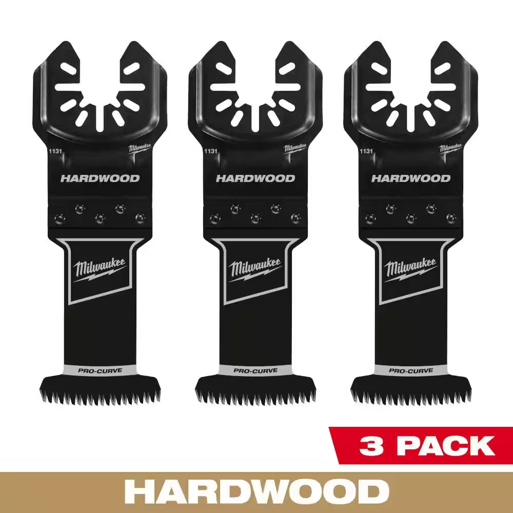 1-3/8 In. High Carbon Steel Universal Fit Japanese Teeth Hardwood Cutting Multi-Tool Oscillating Blade (3-Pack)