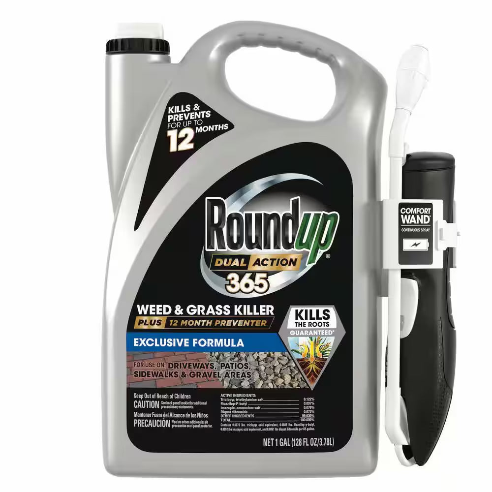 1 Gal. Dual Action 365 Weed and Grass Killer plus 12-Month Preventer with Comfort Wand, Kills, Prevents for up to 1-Year