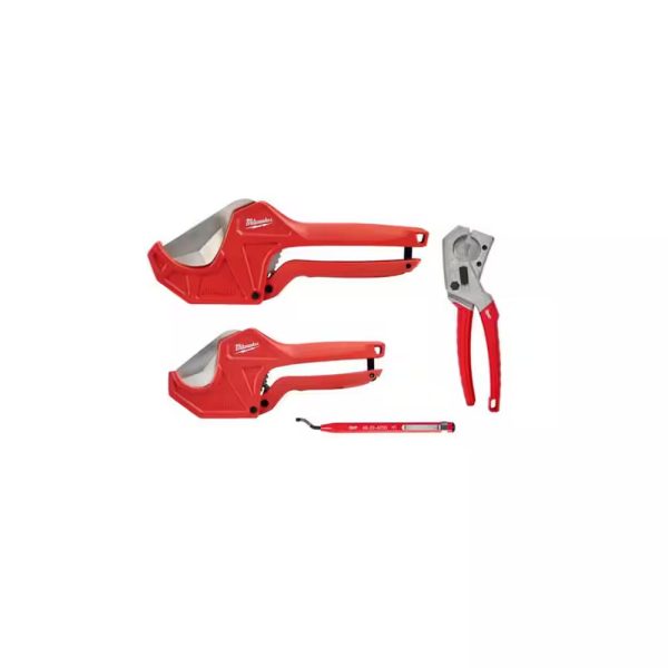 1-5/8 In. and 2-3/8 In. Ratcheting Pipe Cutter, 1 In. PEX and Tubing Cutter and Reaming Pen