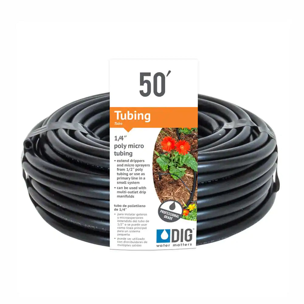 0.25 In. X 50 Ft. Poly Micro Drip or Emitter Line Tubing