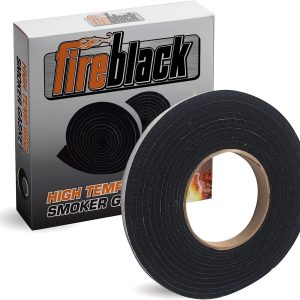 ® Hi Temp BBQ Smoker Gasket Self Stick 15 Ft High Heat 1/2 X 1/8 Black